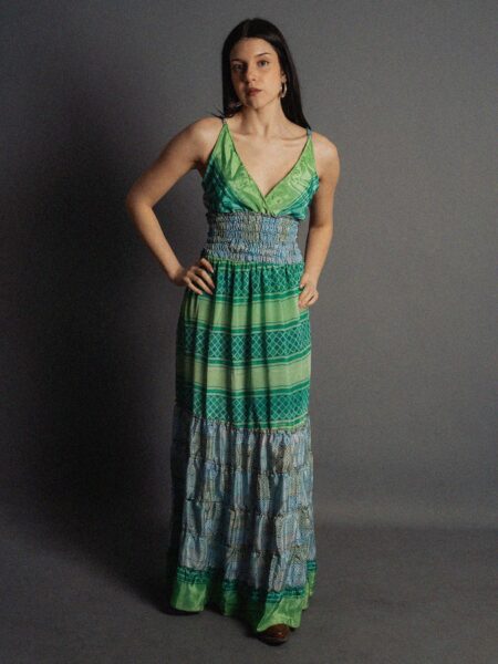 Abito lungo verde - Bihar