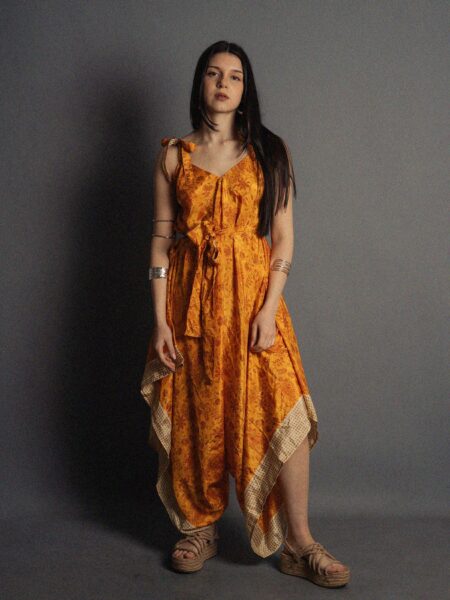 Tuta jumpsuit arancione – Yoga