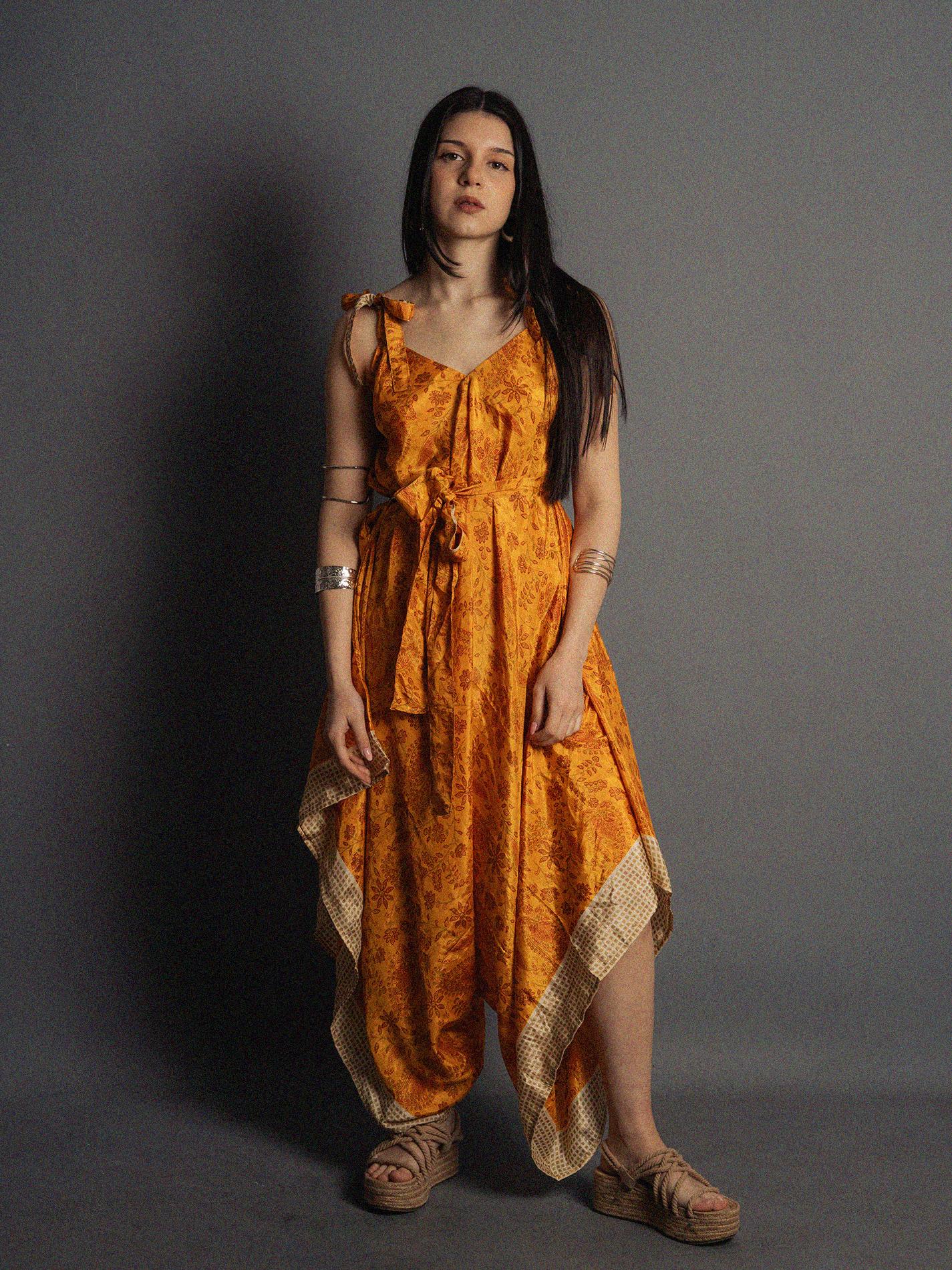 Tuta jumpsuit arancione – Yoga