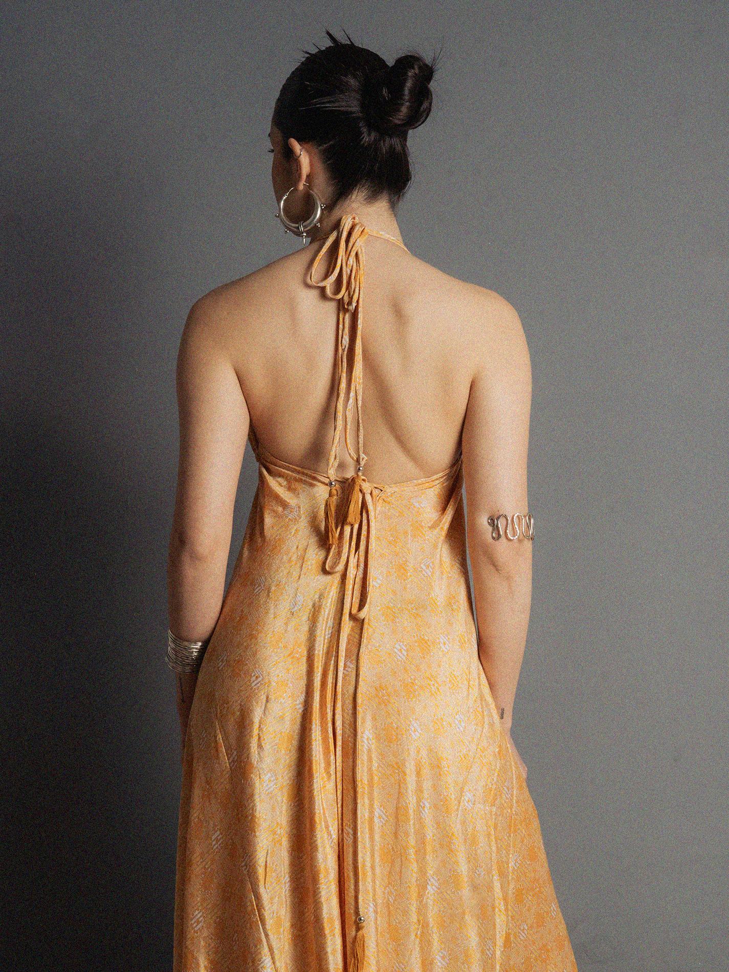 Abito etnico lungo arancione – Delhi