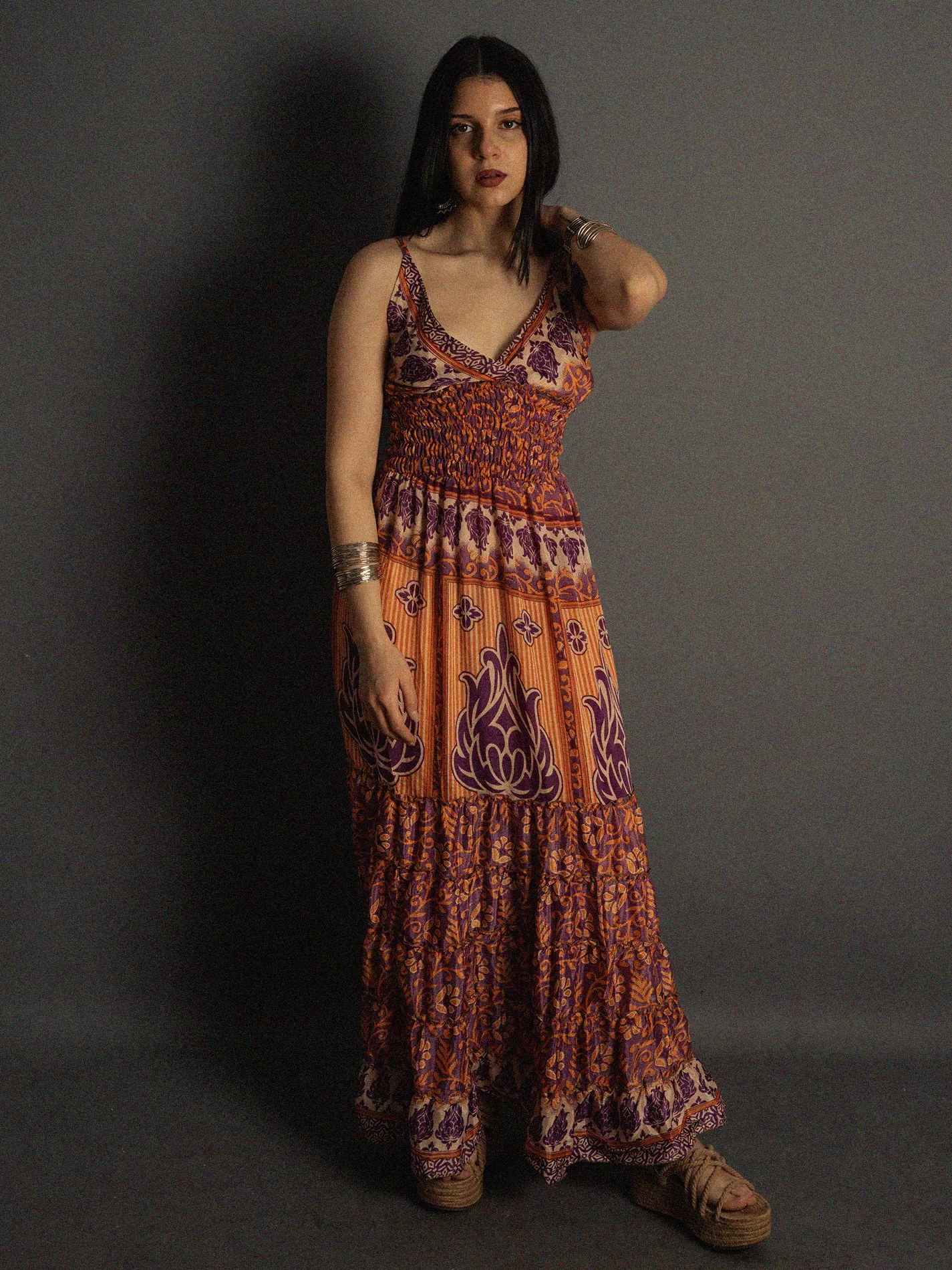 Abito lungo arancione - Bihar