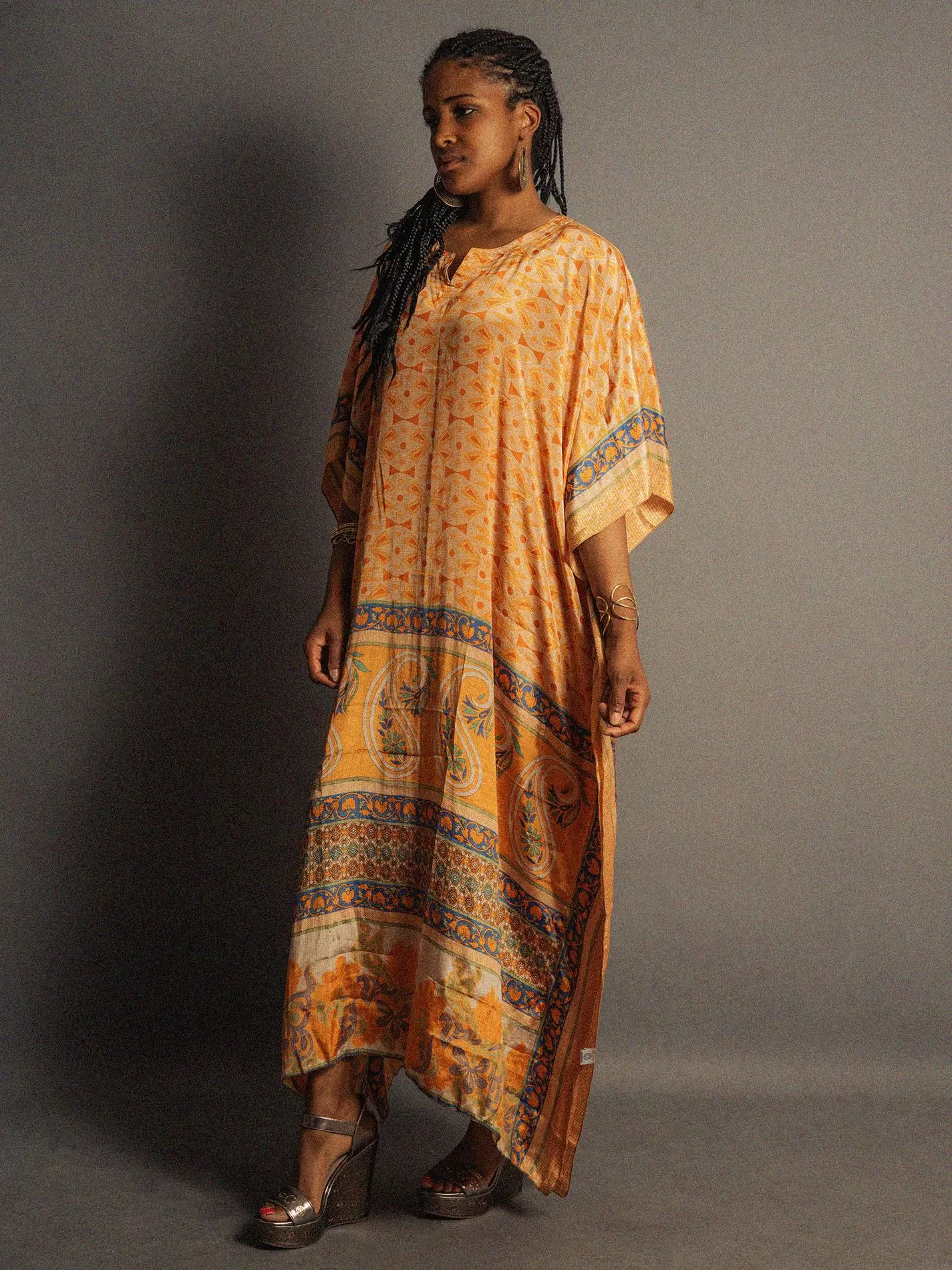 Caftano Lungo arancione