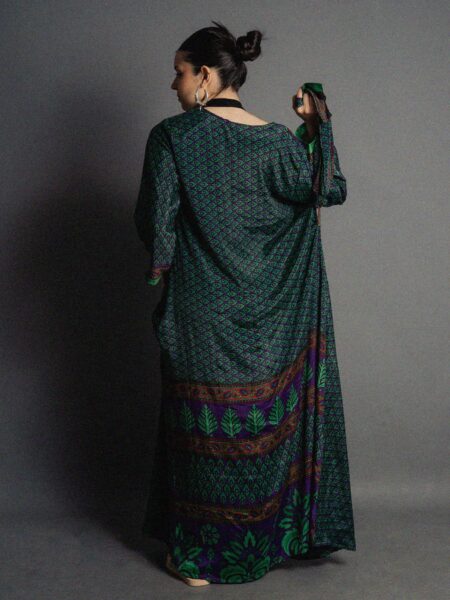 Kimono aperto felci verdi - Gujarat
