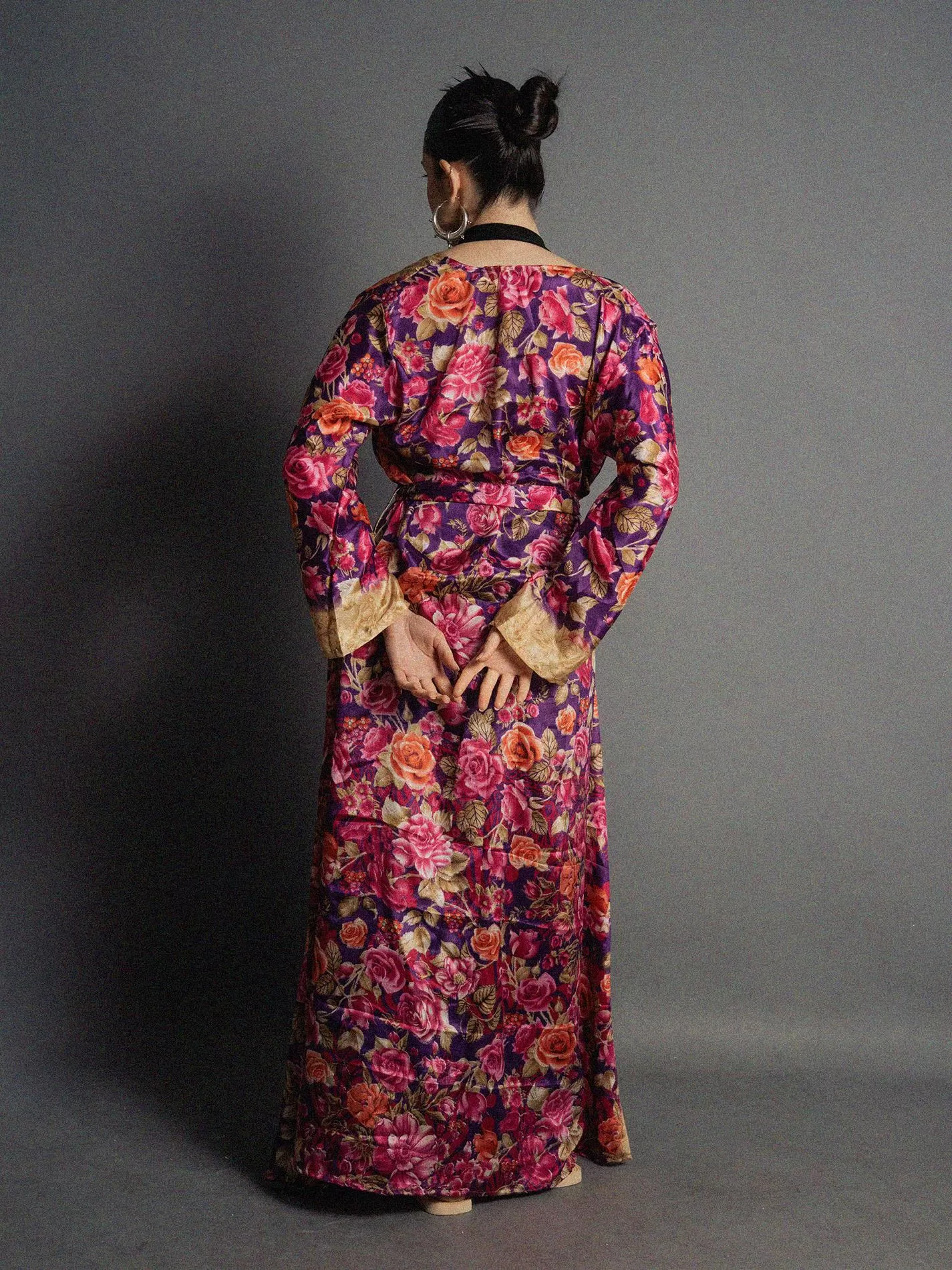 Kimono aperto fiori - Gujarat