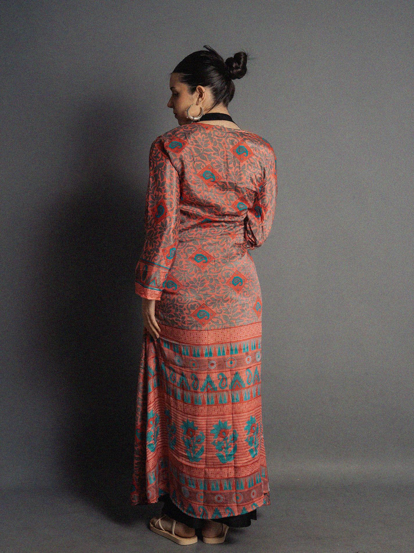 Kimono aperto rosa - Gujarat