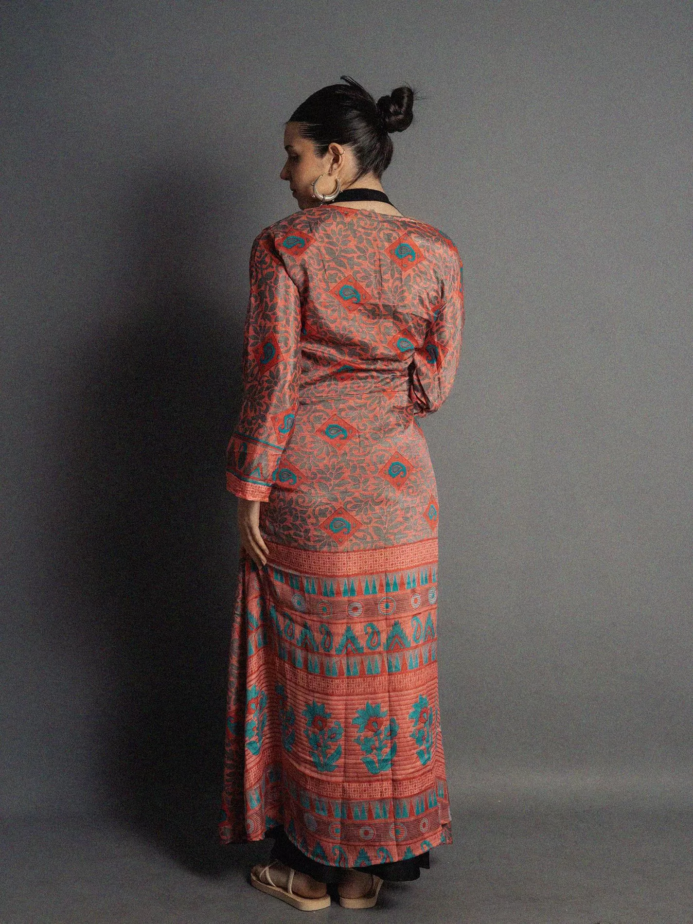 Kimono aperto rosa - Gujarat