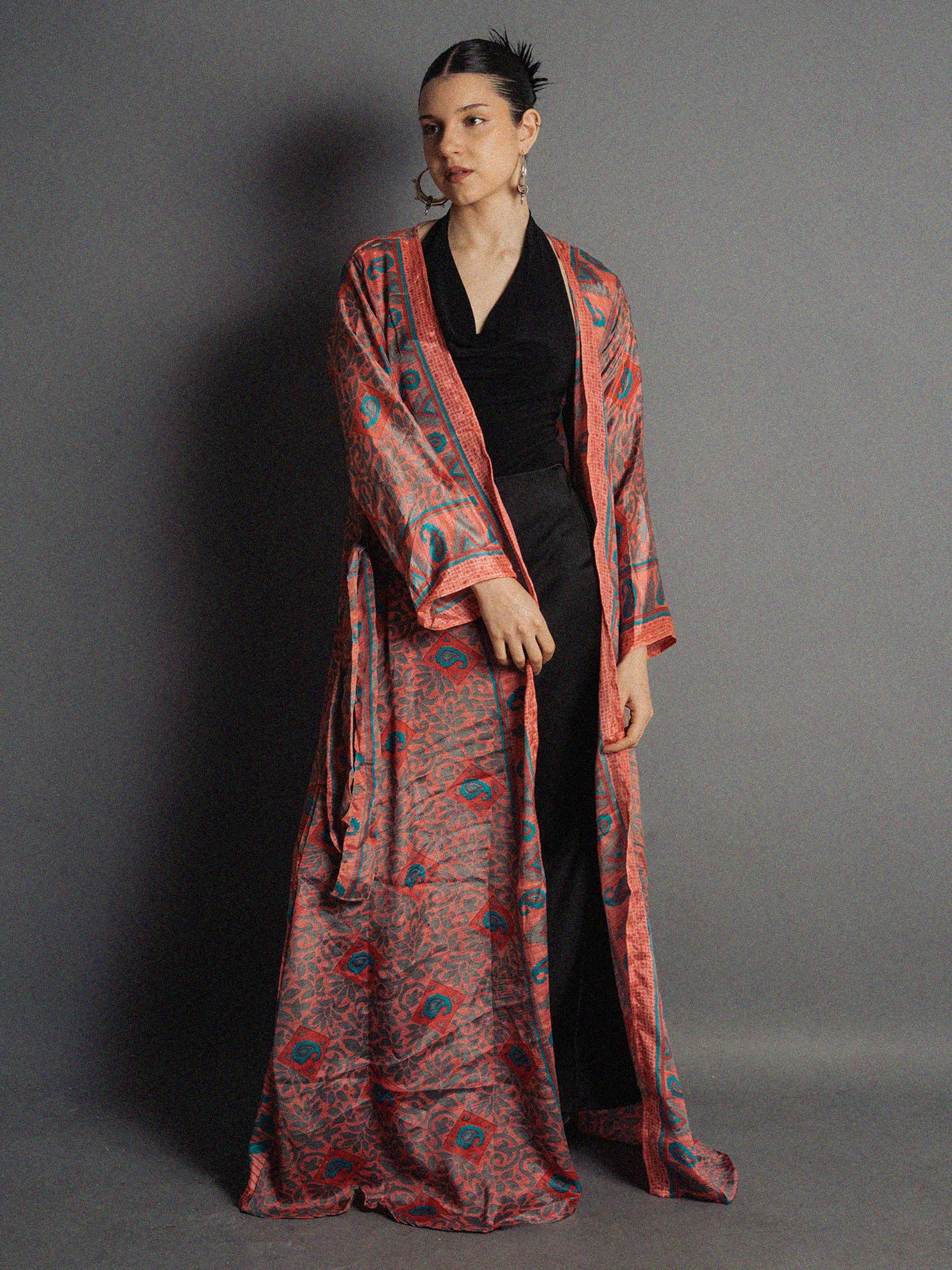 Kimono aperto rosa - Gujarat