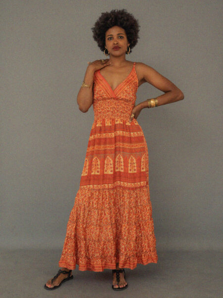 Abito lungo arancione - Bihar