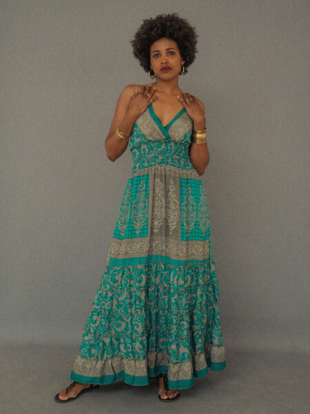 Abito lungo verde - Bihar