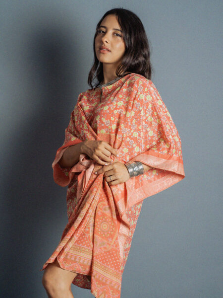 Caftano rosa salmone