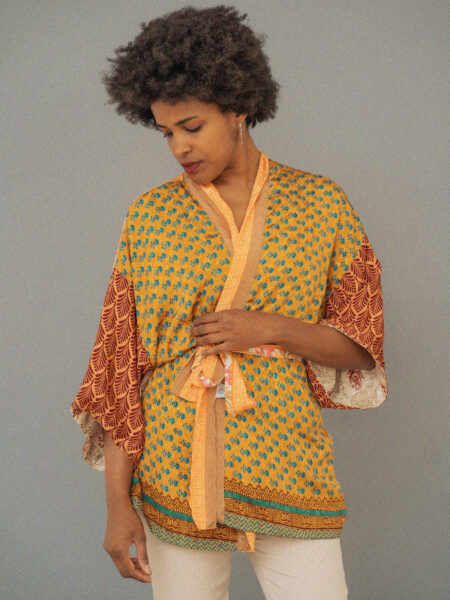 Kimono Corto Patchwork Reversibile N.39