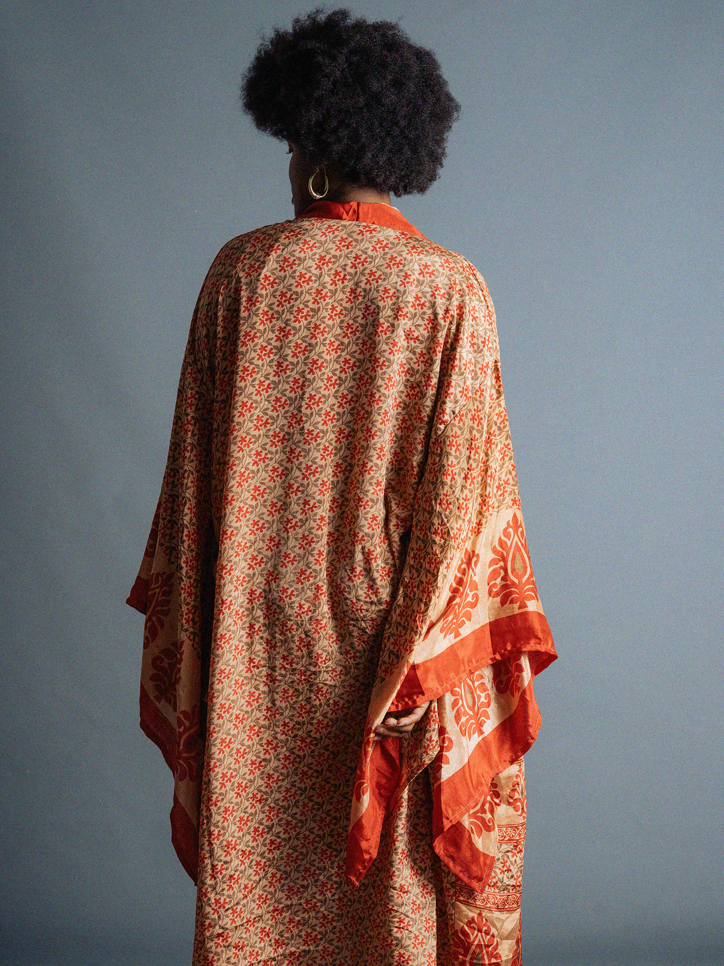 Kimono Manica Larga arancione - Surat