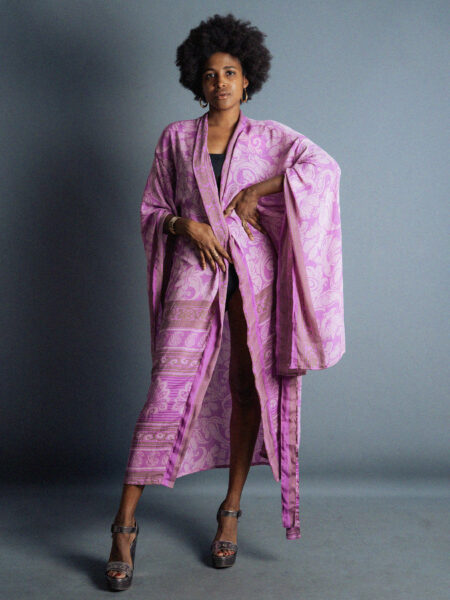 Kimono Manica Larga rosa - Surat