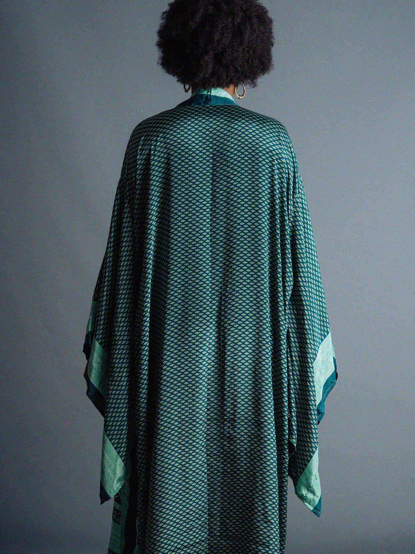 Kimono Manica Larga verde - Surat