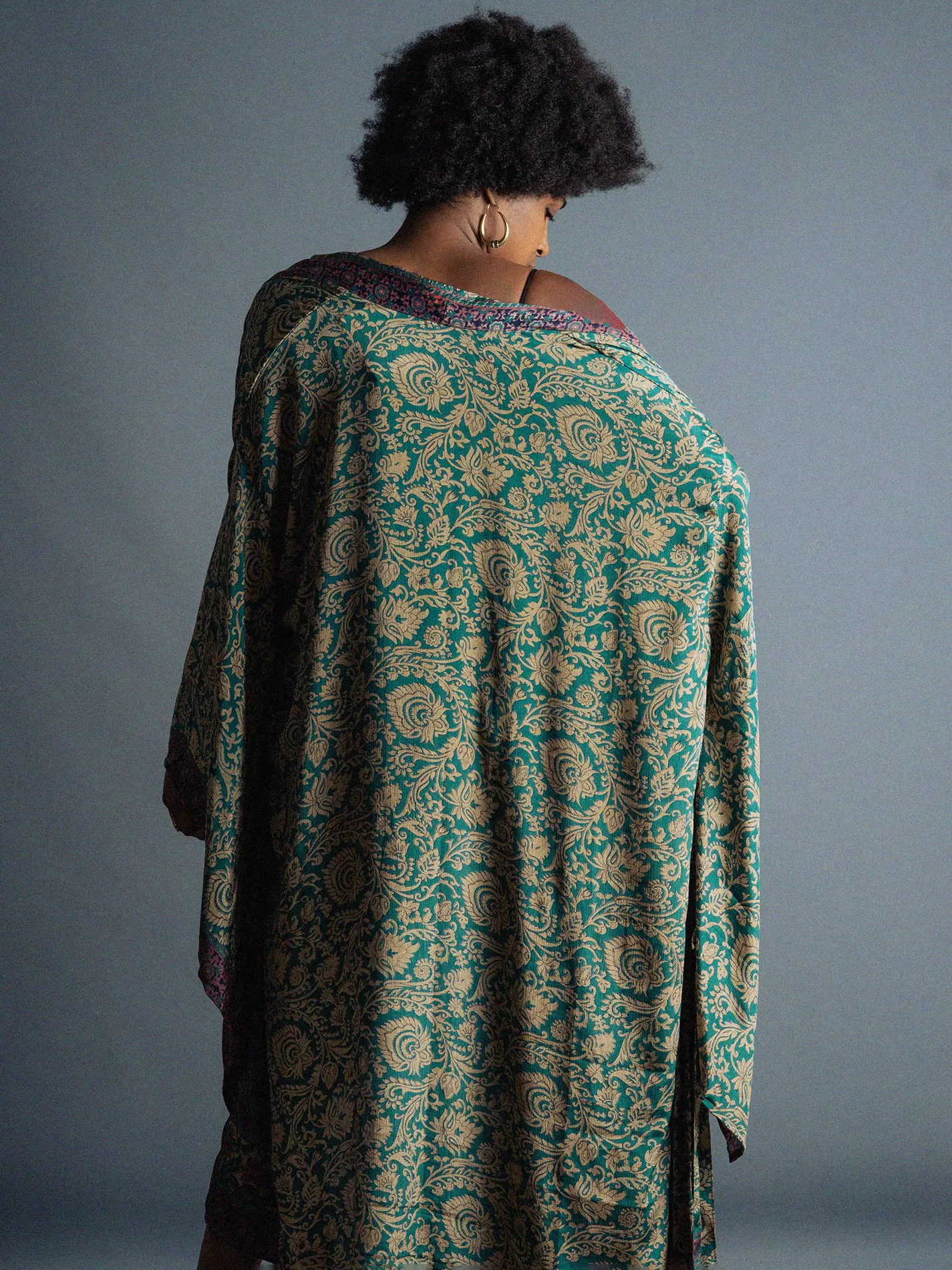 Kimono Manica Larga verde - Surat