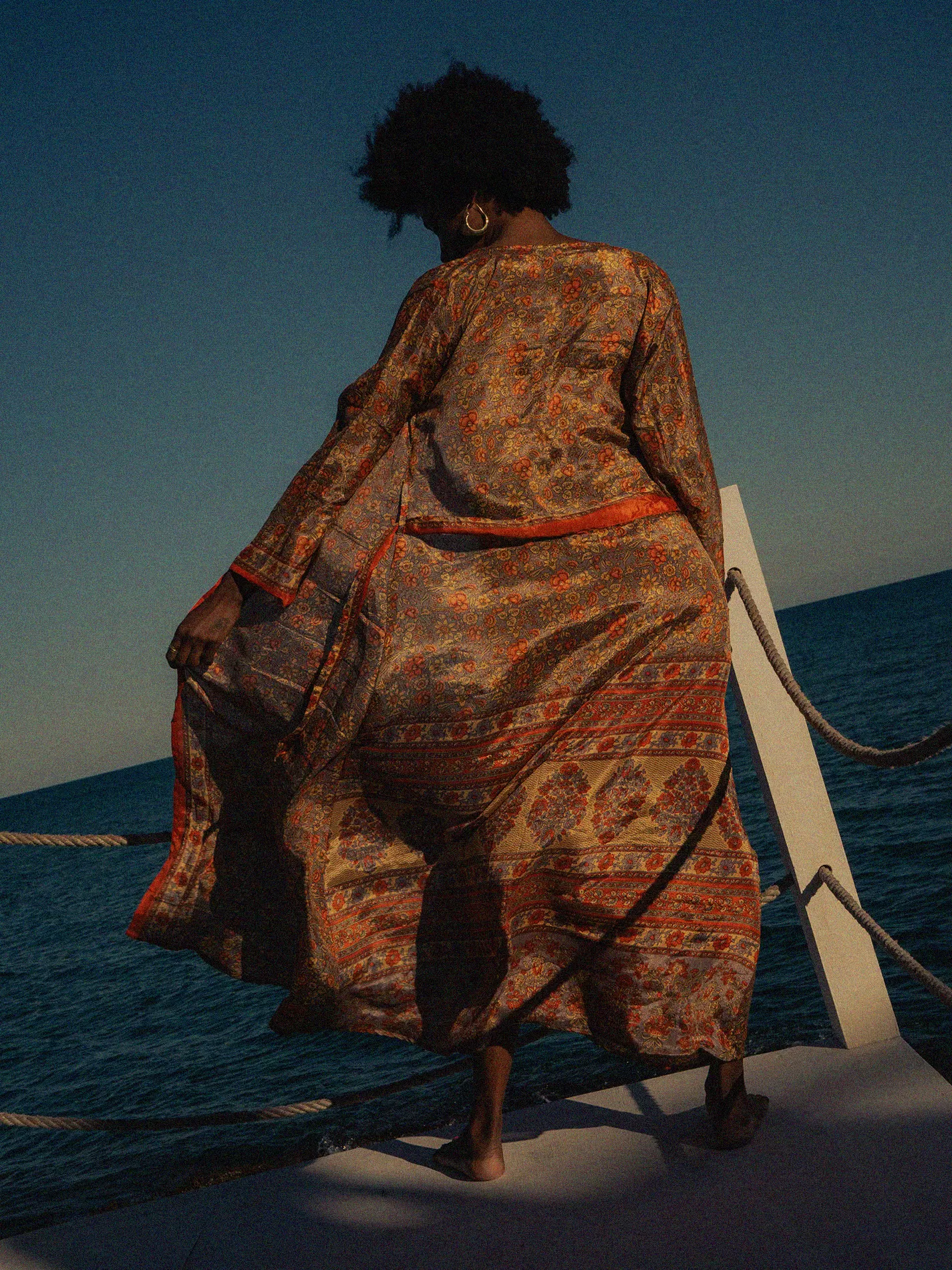 Kimono aperto arancione - Gujarat