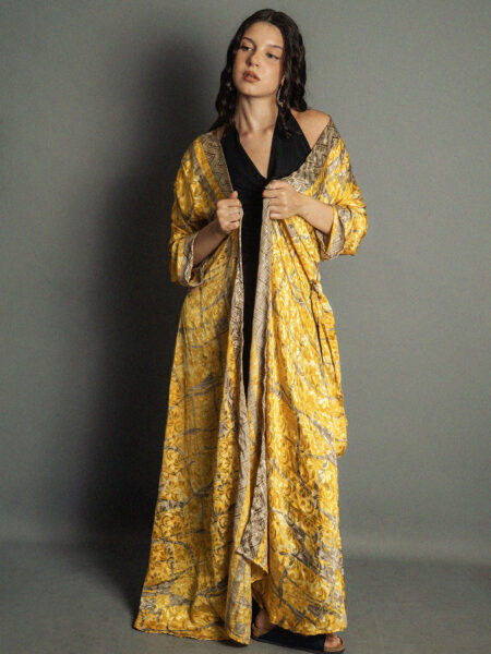 Kimono aperto giallo - Gujarat