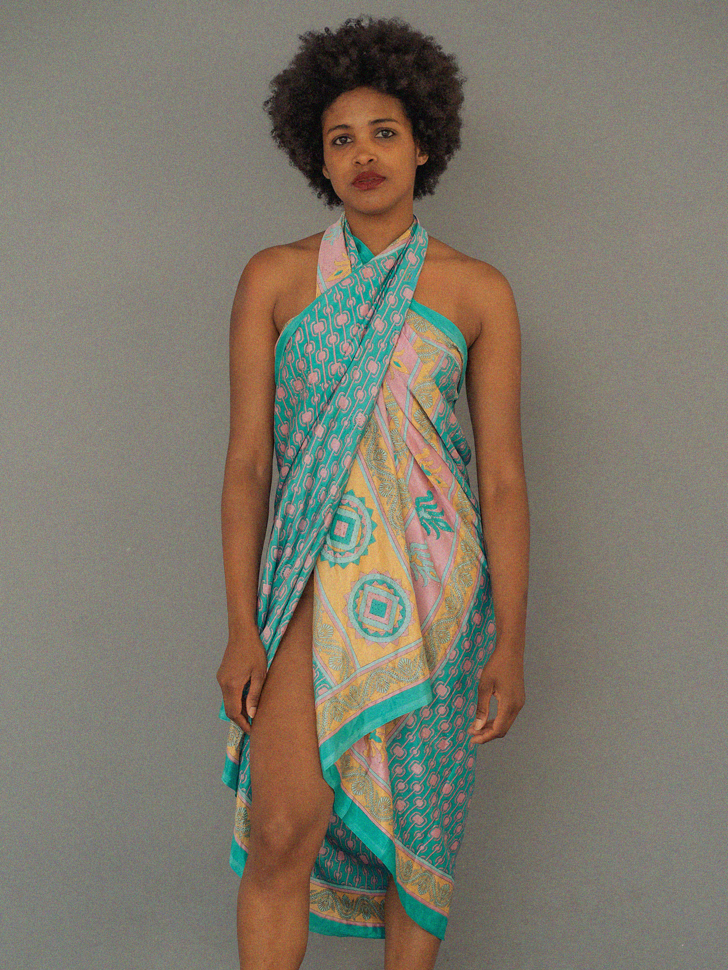 Pareo azzurro - Sari Vintage