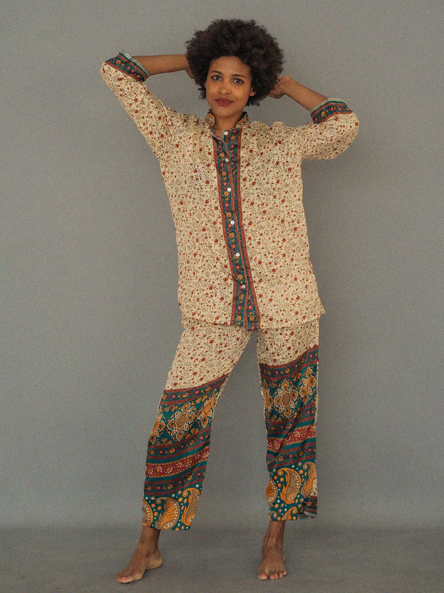 Pigiama in Sari LXL - fiori