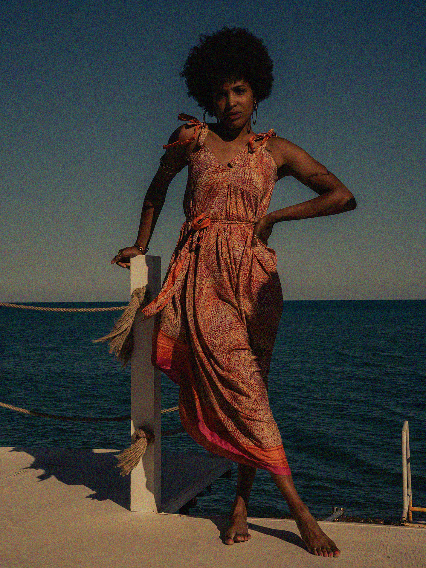 Tuta jumpsuit arancione e rosso – Yoga