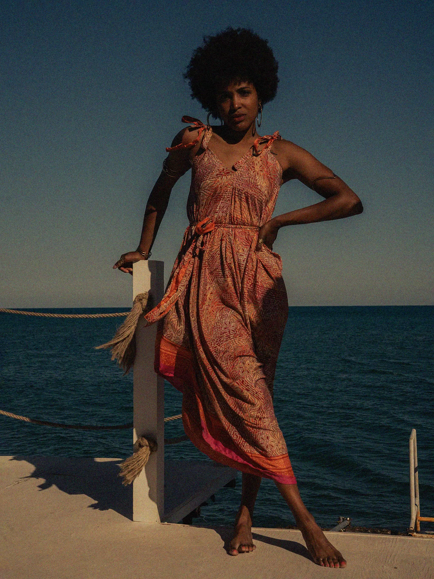 Tuta jumpsuit arancione e rosso – Yoga