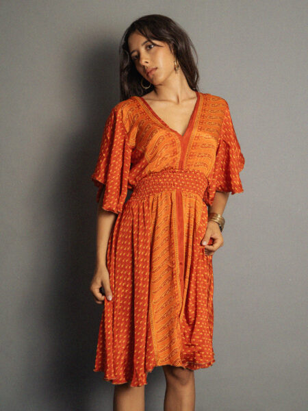 Abitino con maniche corte arancione - Haryana