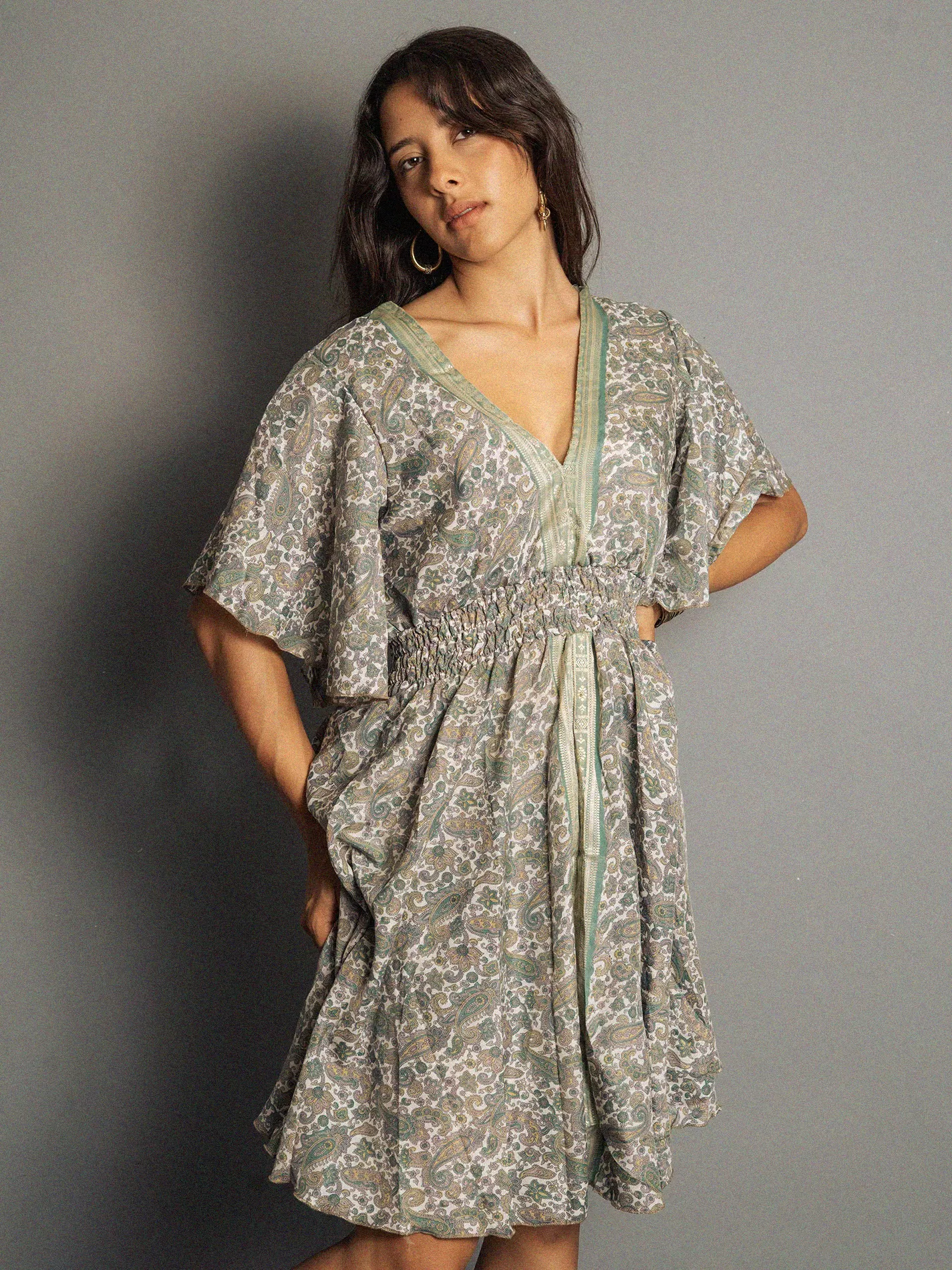 Abitino con maniche corte bianco - Haryana