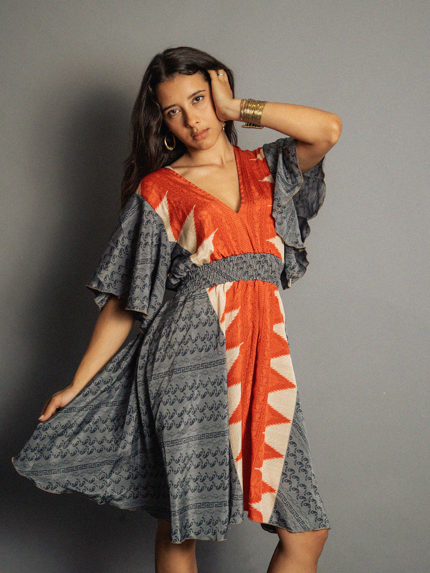 Abitino con maniche corte grigio - Haryana