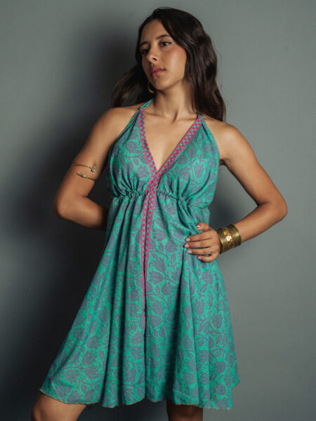 Abito corto azzurro - Mandala