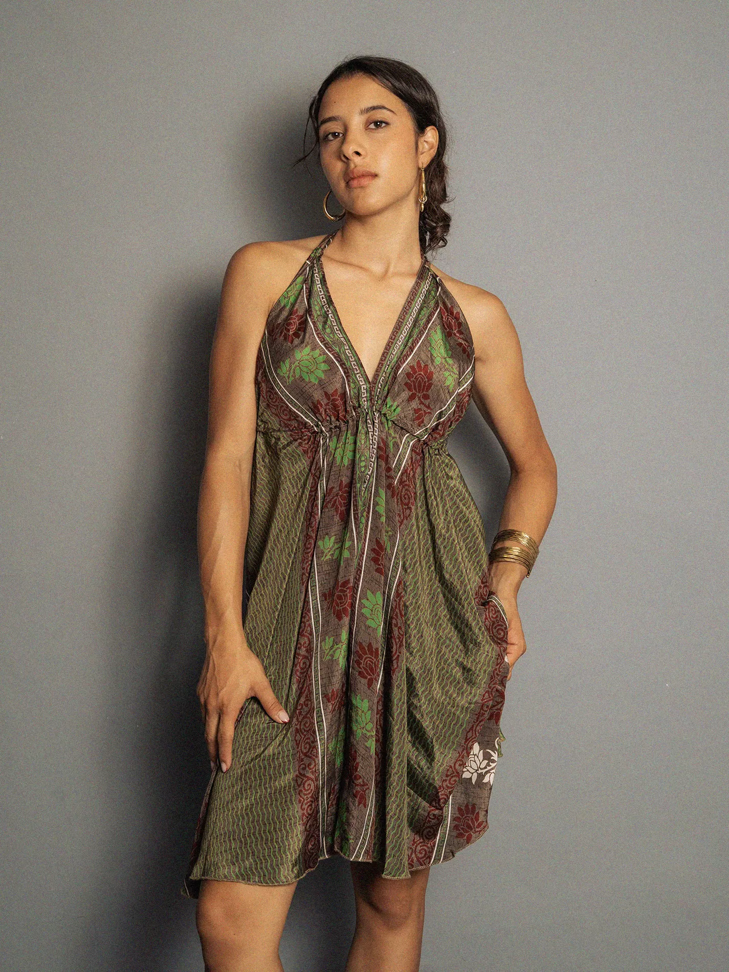 Abito corto colori della terra - Mandala