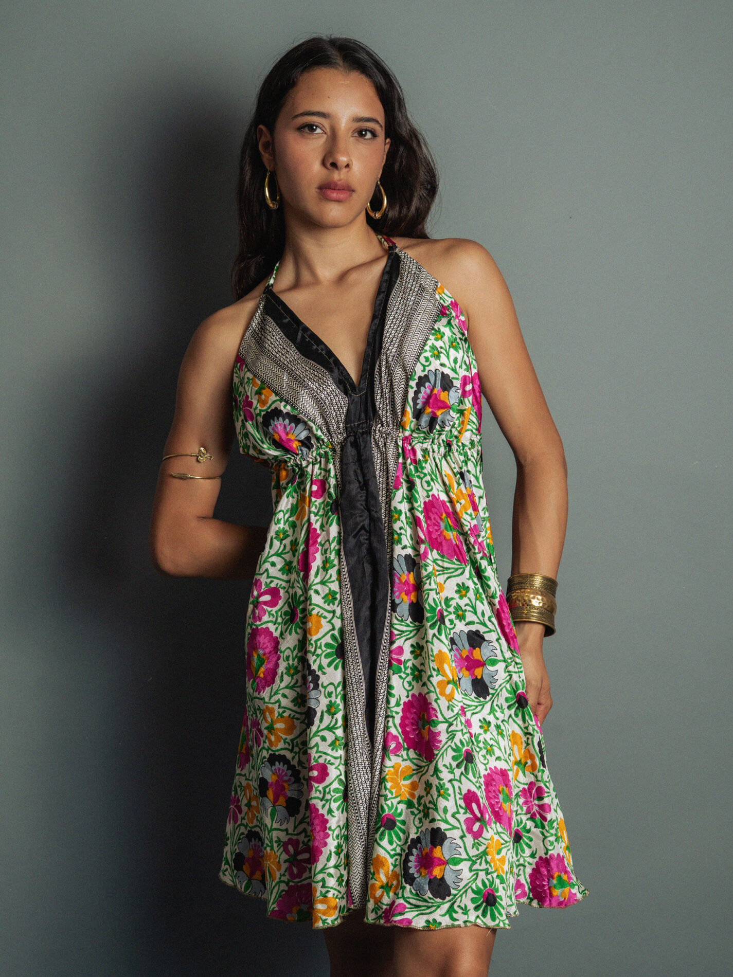 Abito corto fiori - Mandala