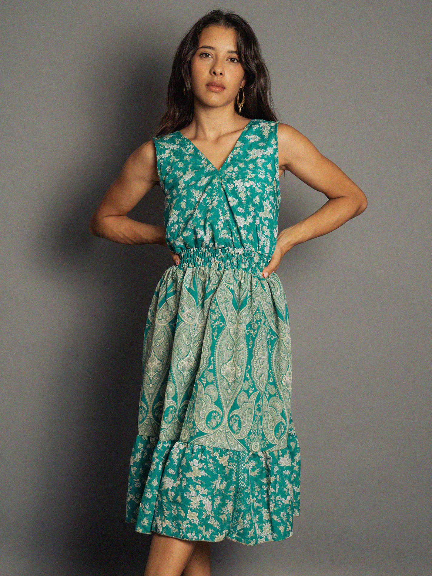 Abito corto fiori bianchi - Kanpur