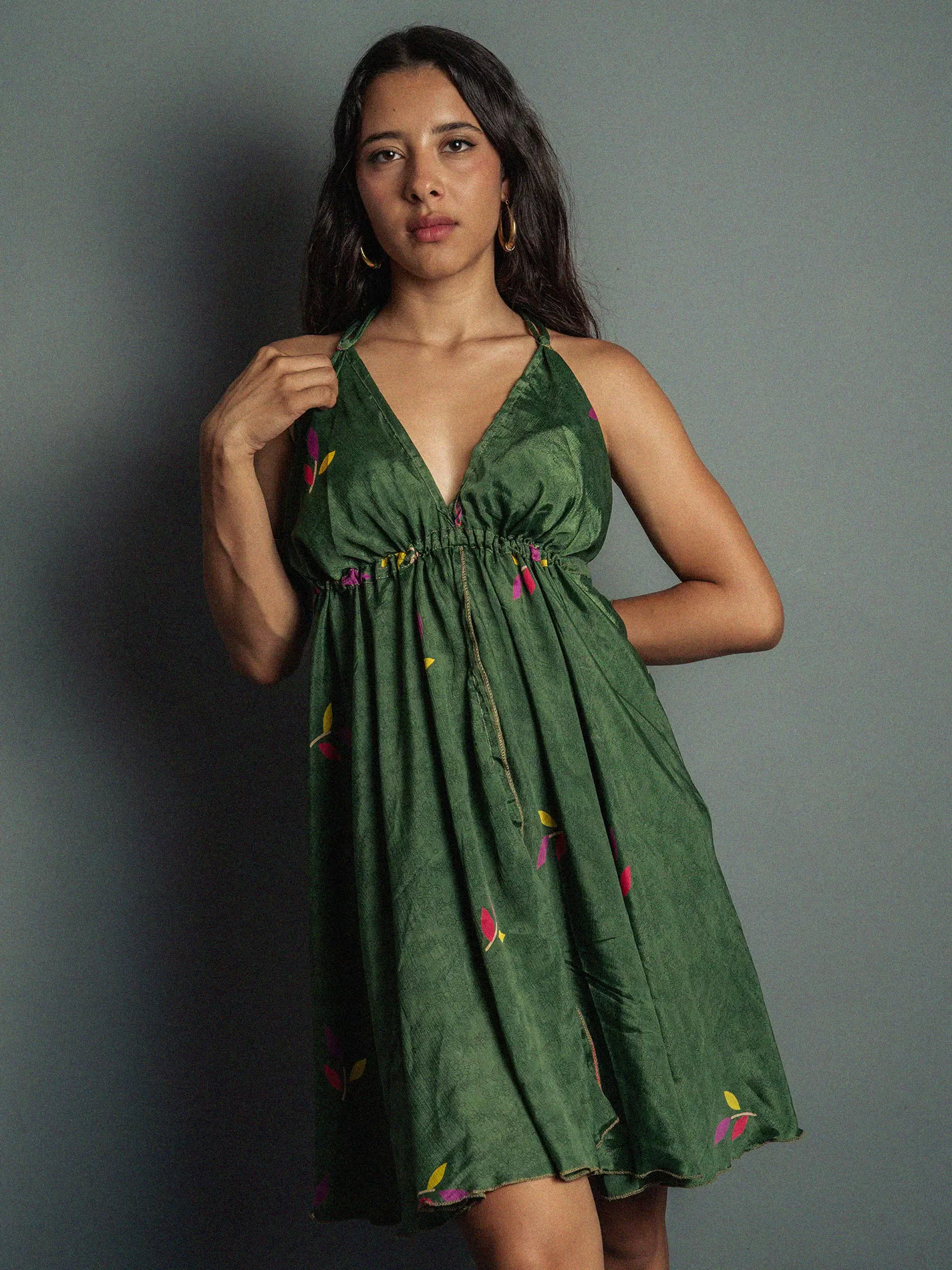 Abito corto verde - Mandala