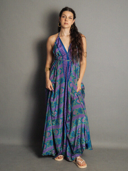 Abito etnico lungo blu – Delhi