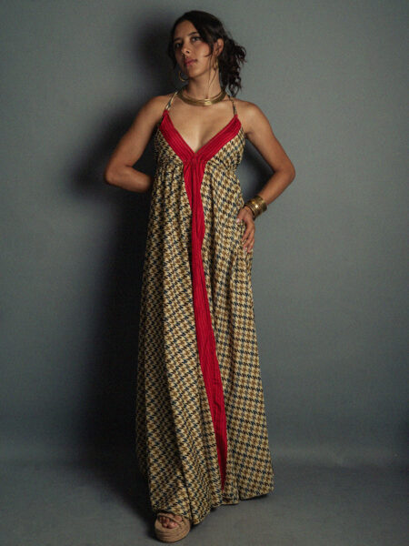 Abito etnico lungo linea rossa – Delhi