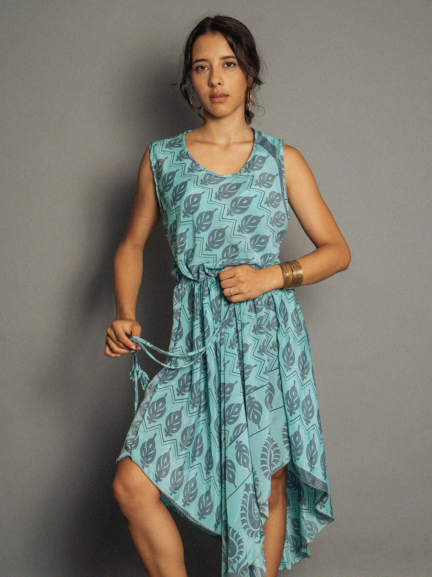 Abito tre quarti azzurro - Ladakh