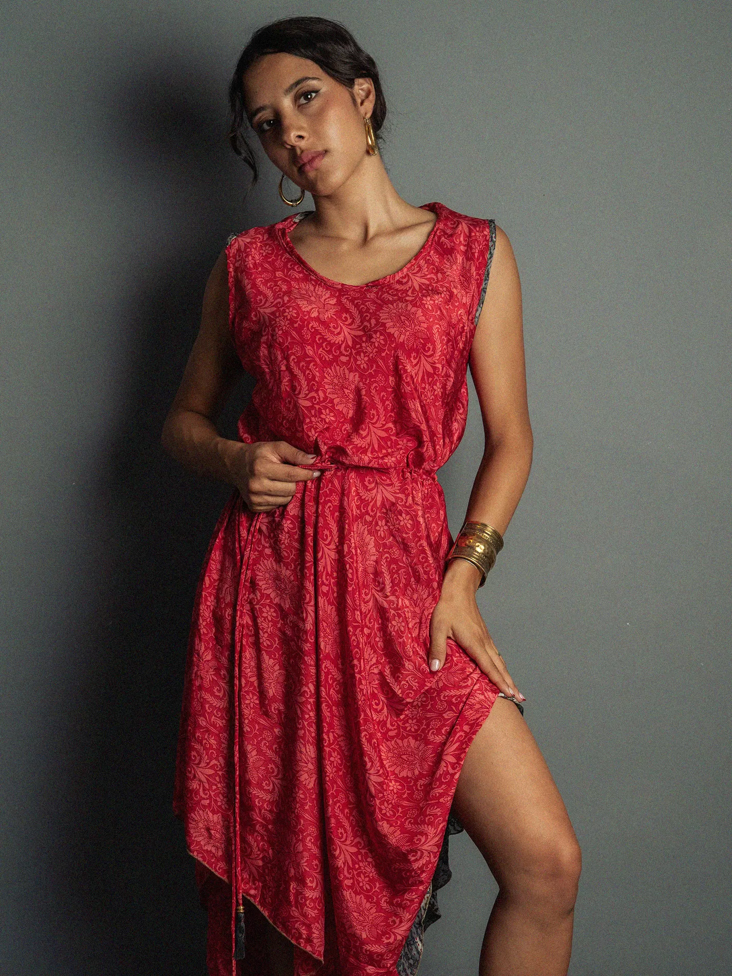 Abito tre quarti rosso - Ladakh