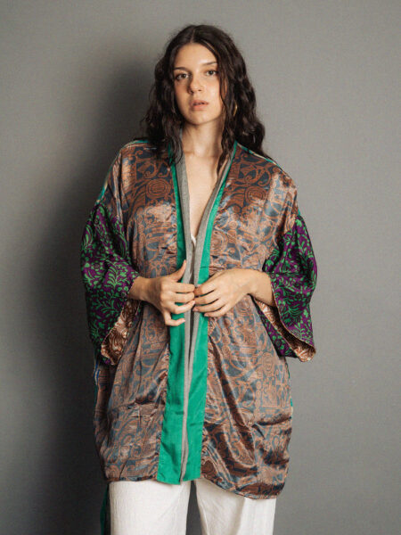 Kimono Corto Patchwork Reversibile N.57