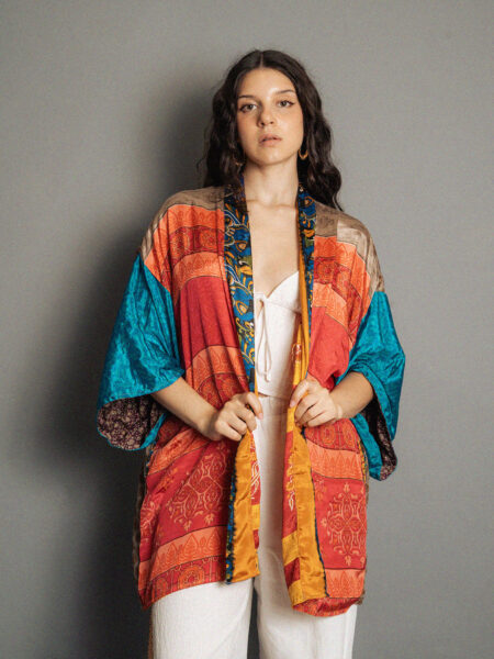 Kimono Corto Patchwork Reversibile N.58