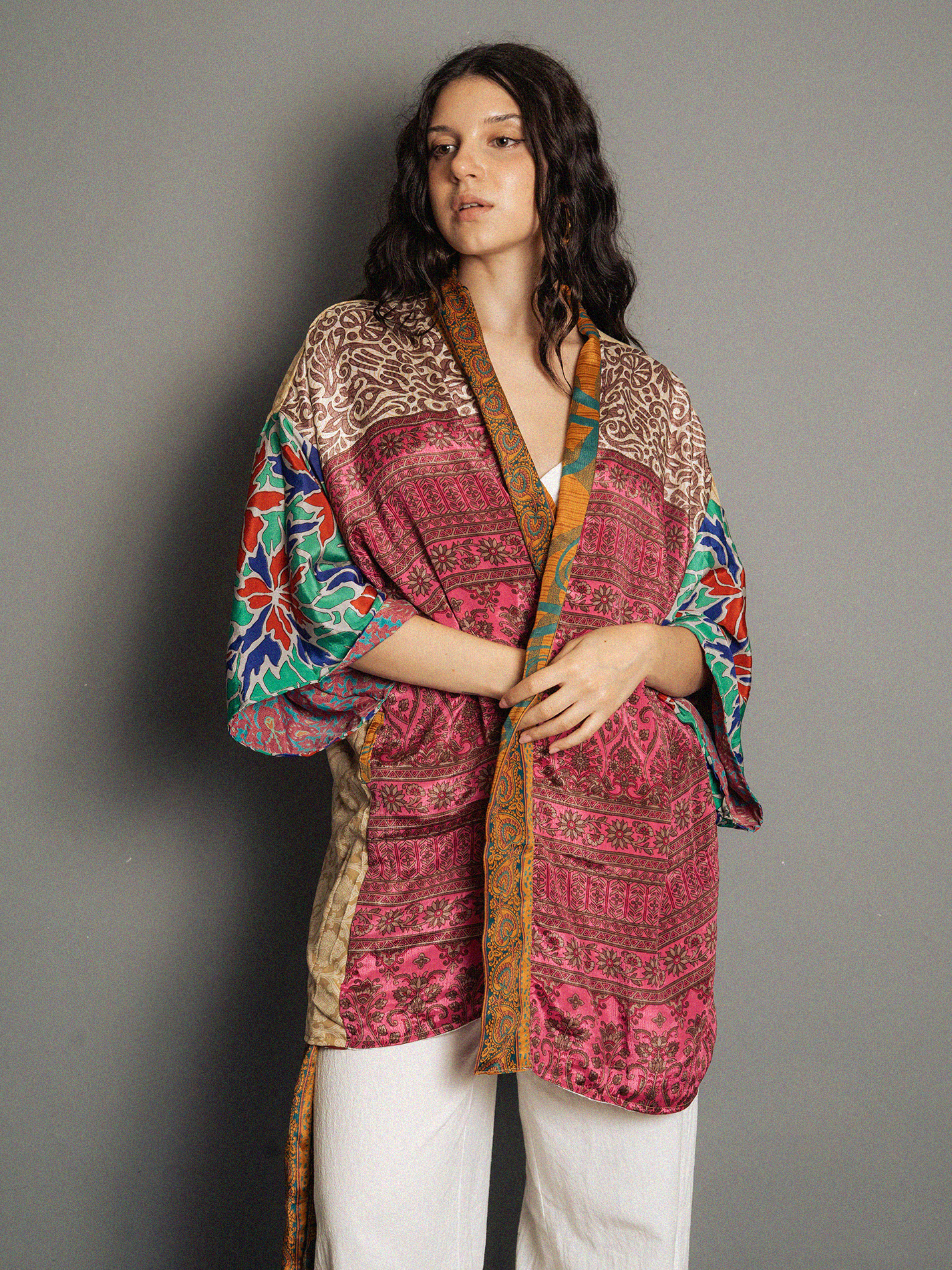 Kimono Corto Patchwork Reversibile N.59