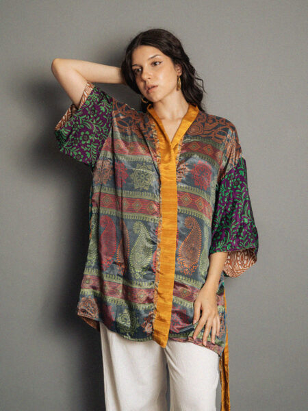 Kimono Corto Patchwork Reversibile N.61