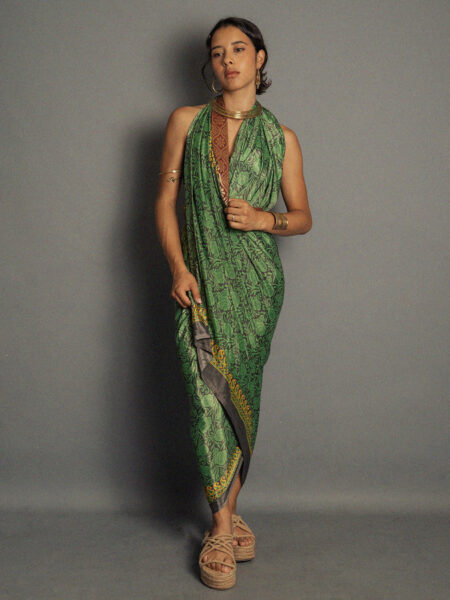 Pareo verde - Sari Vintage