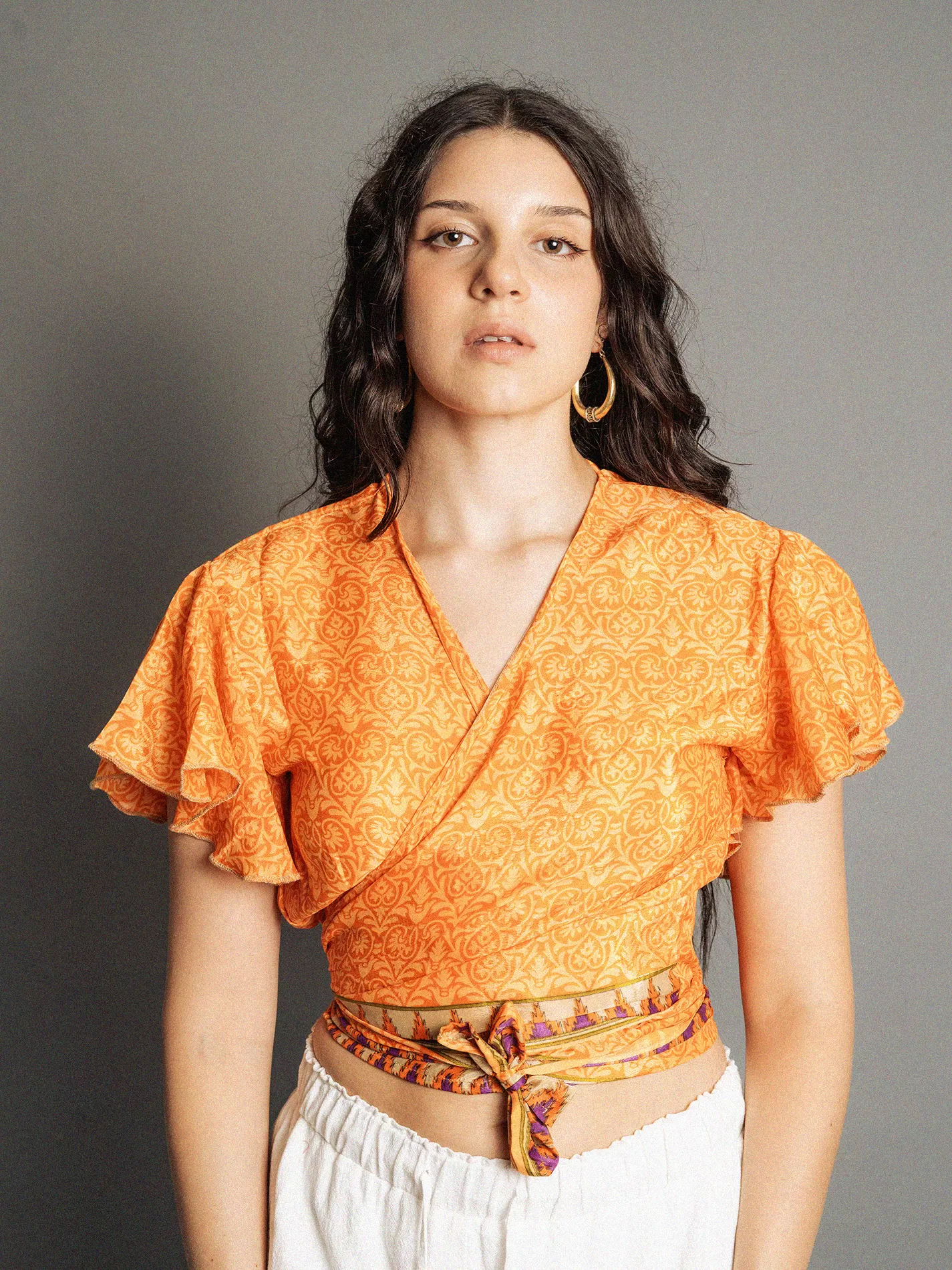 Wrap Top arancione – Bengala