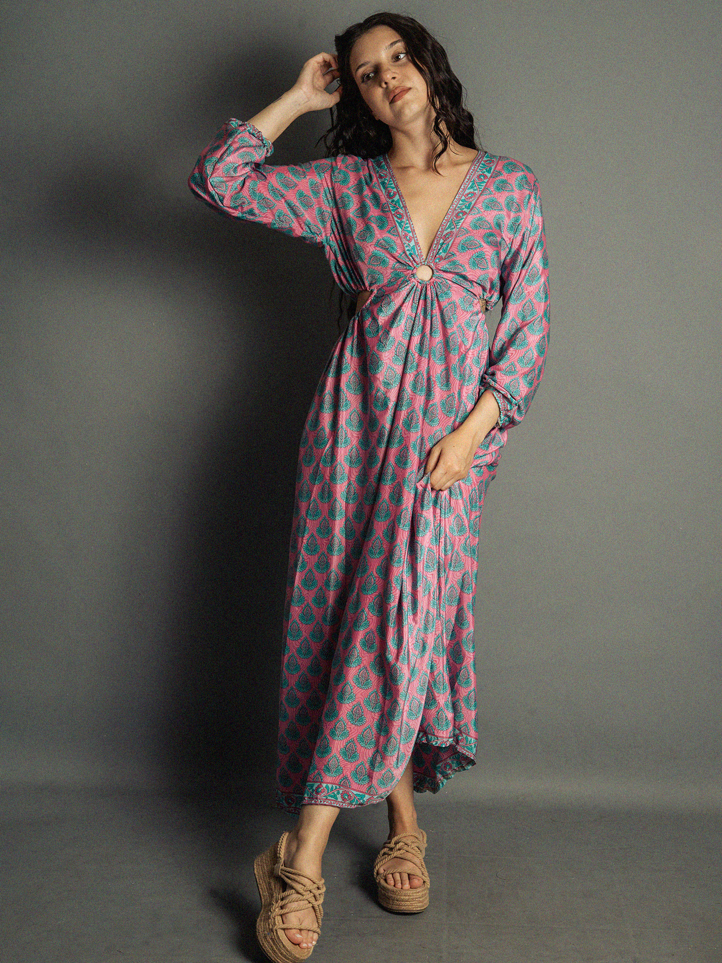 Abito Lungo con Anello rosa - Orissa