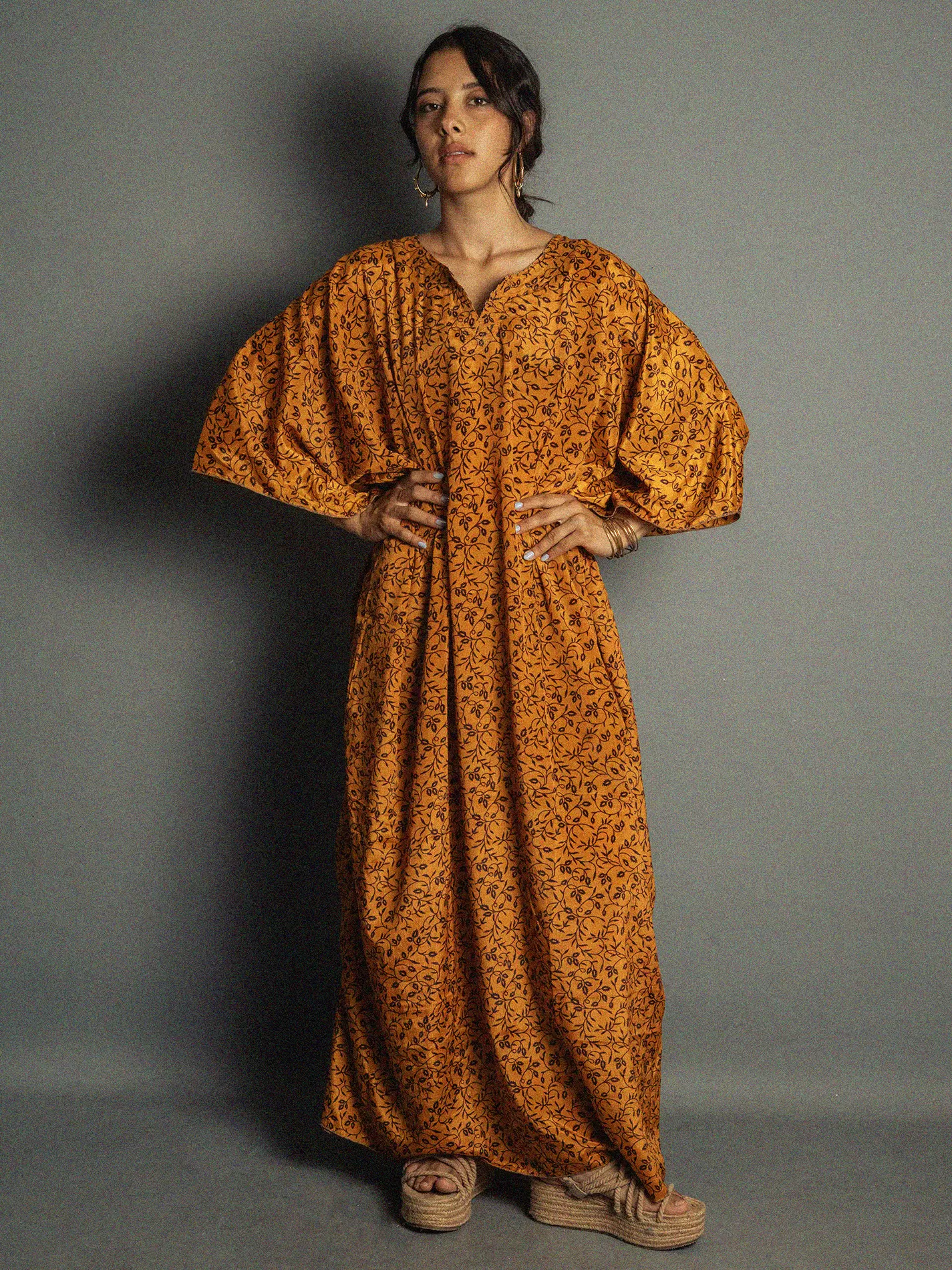 Caftano Lungo arancione