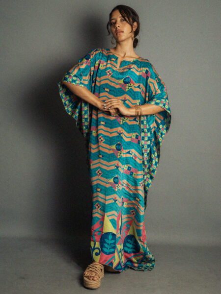 Caftano Lungo zigzag