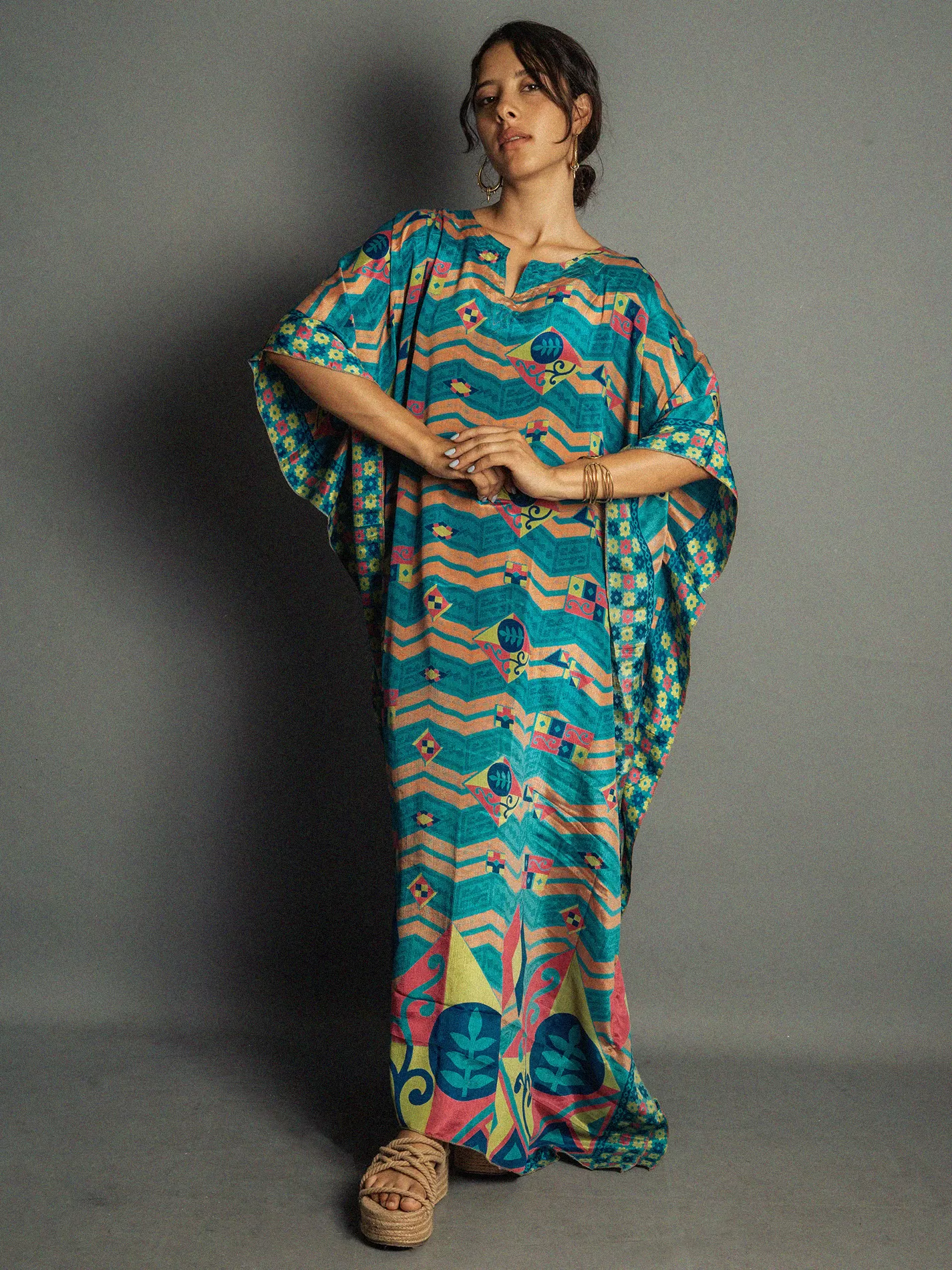 Caftano Lungo zigzag