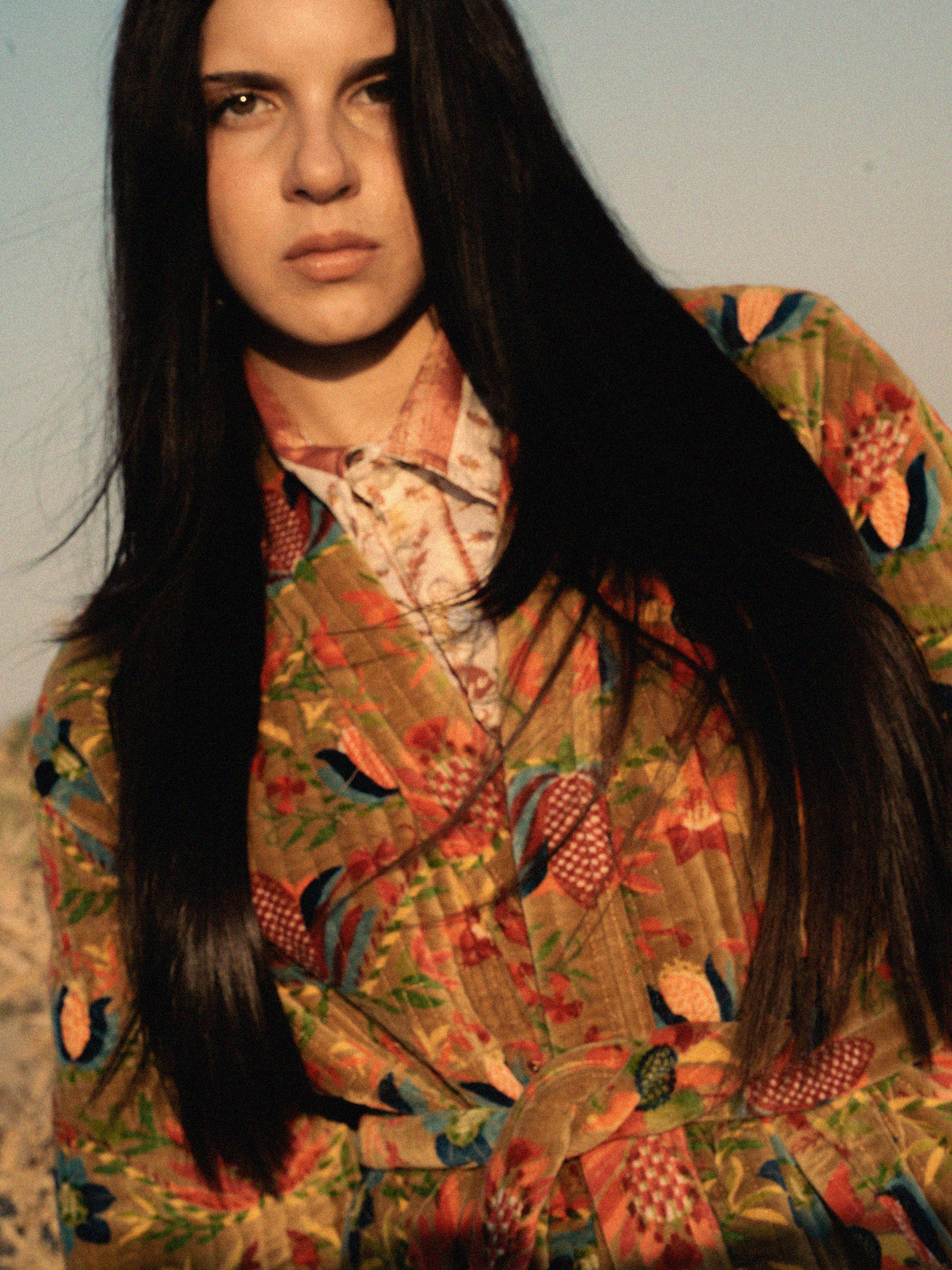 Cappotto tre quarti in Velluto