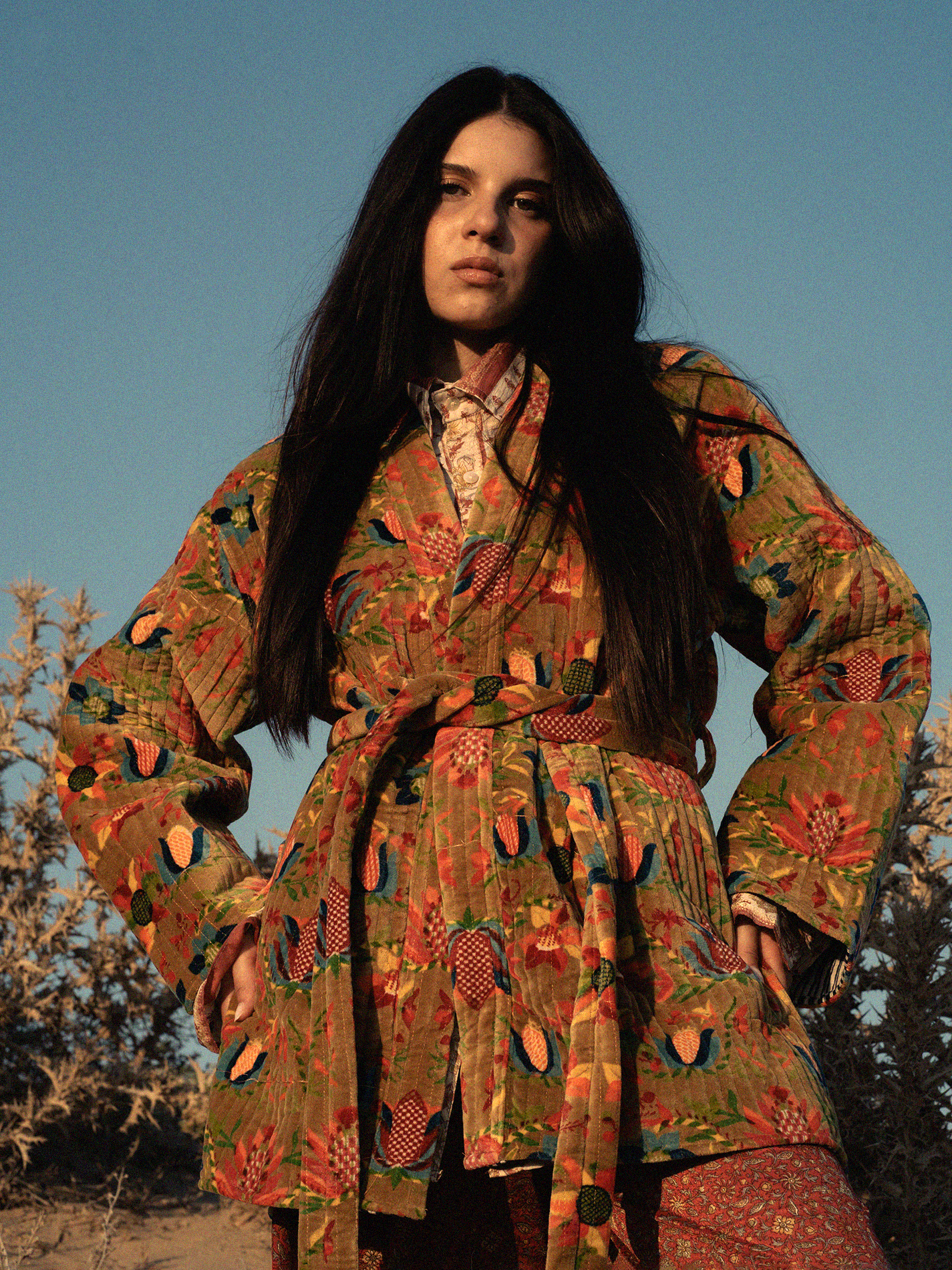 Cappotto tre quarti in Velluto