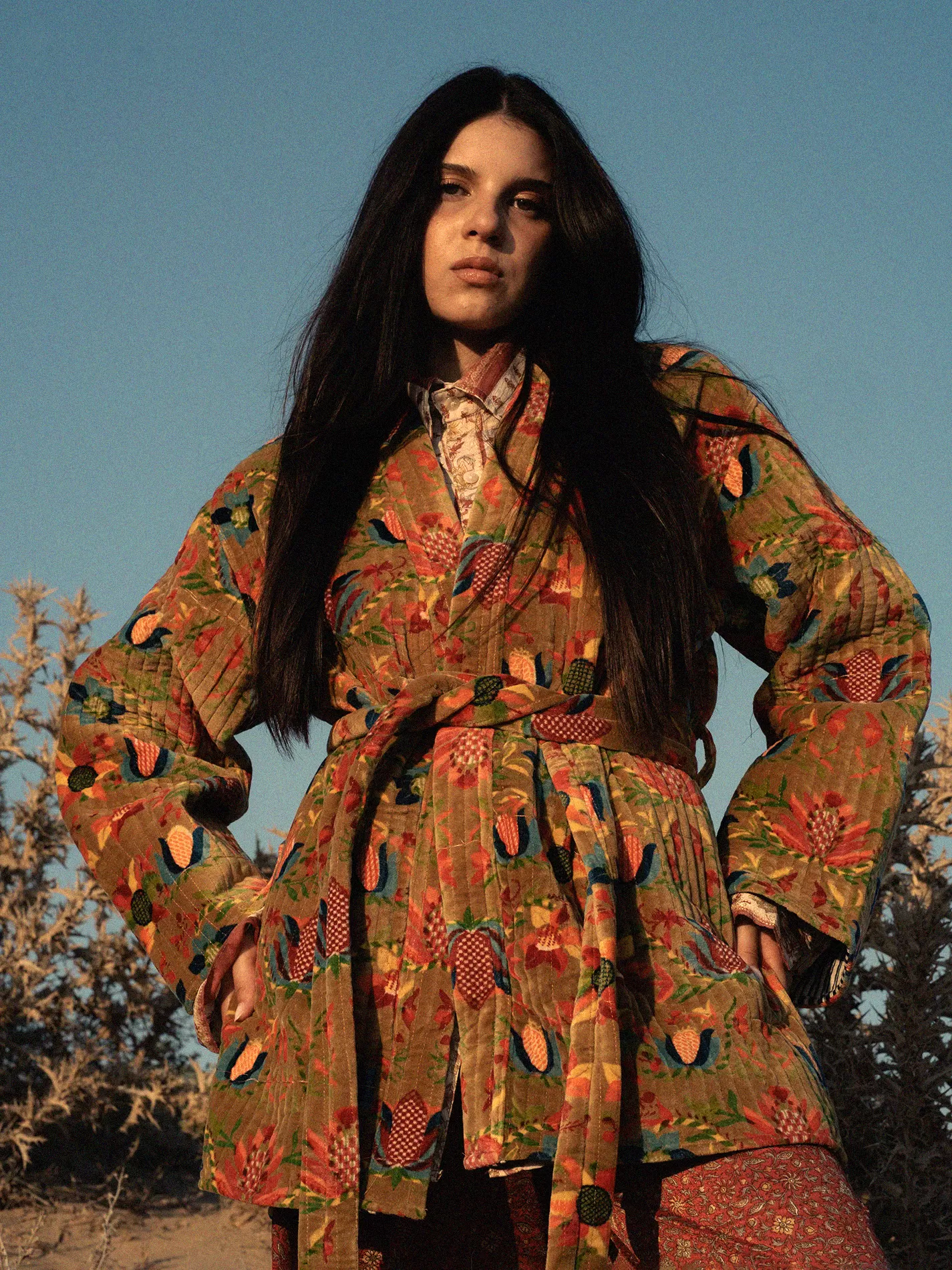 Cappotto tre quarti in Velluto